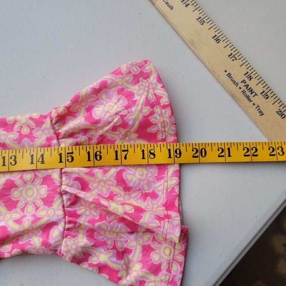 Stella Parker Top Womens Large Pink Yellow Floral Bell Sleeve Tie Front Boho - Picture 6 of 6